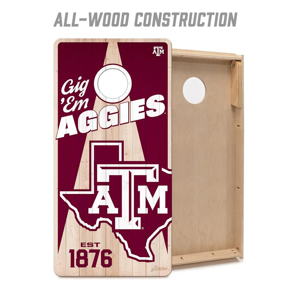 Texas A&M 2' x 4' All-Wood Cornhole - Image 2