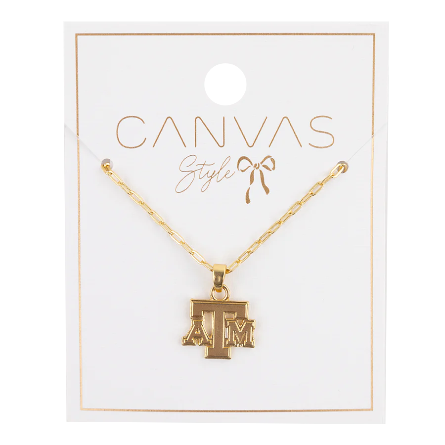Texas A&M 24k Gold Plated Necklace
