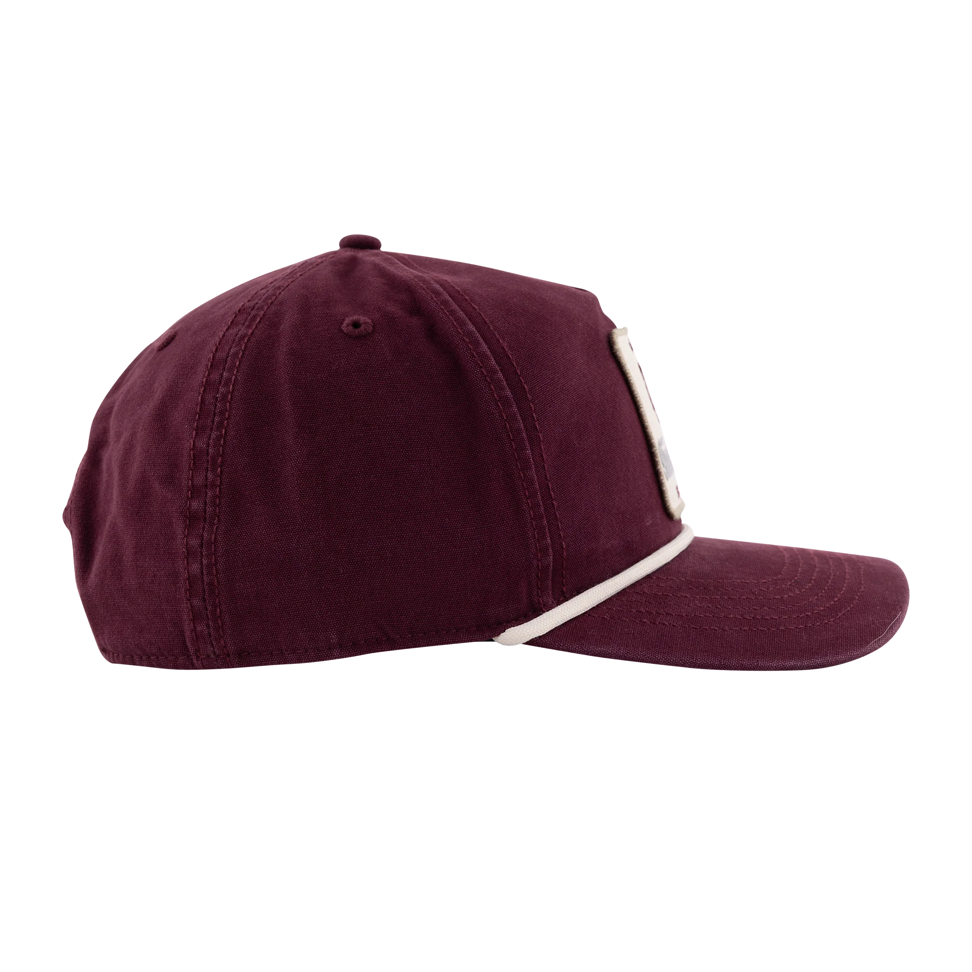 Texas A&M '47 Brand 5 Panel Unstructured Pitstop Patch Rope Cap - Maroon - Image 5
