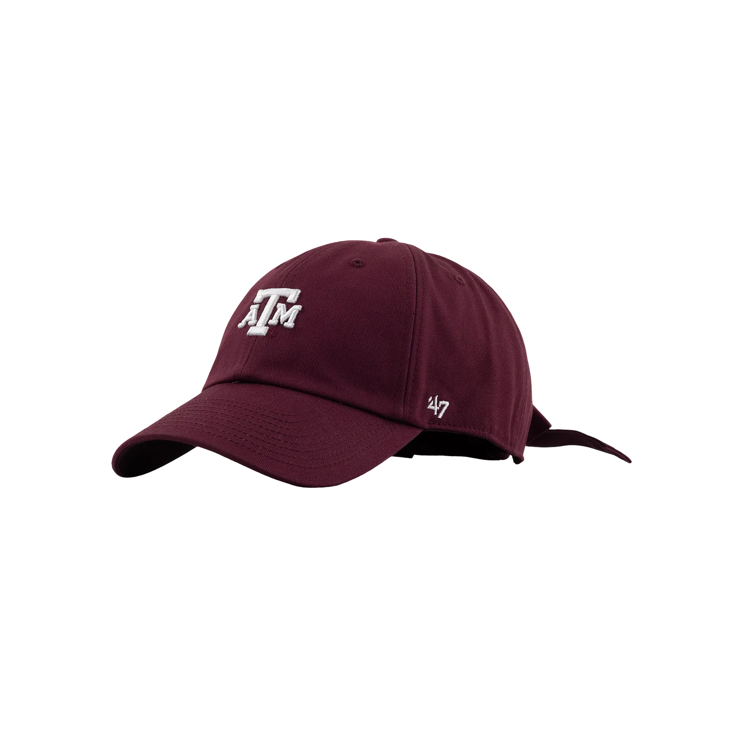 Texas A&M 47 Brand Bow Back Clean Up Cap - Maroon - Image 5