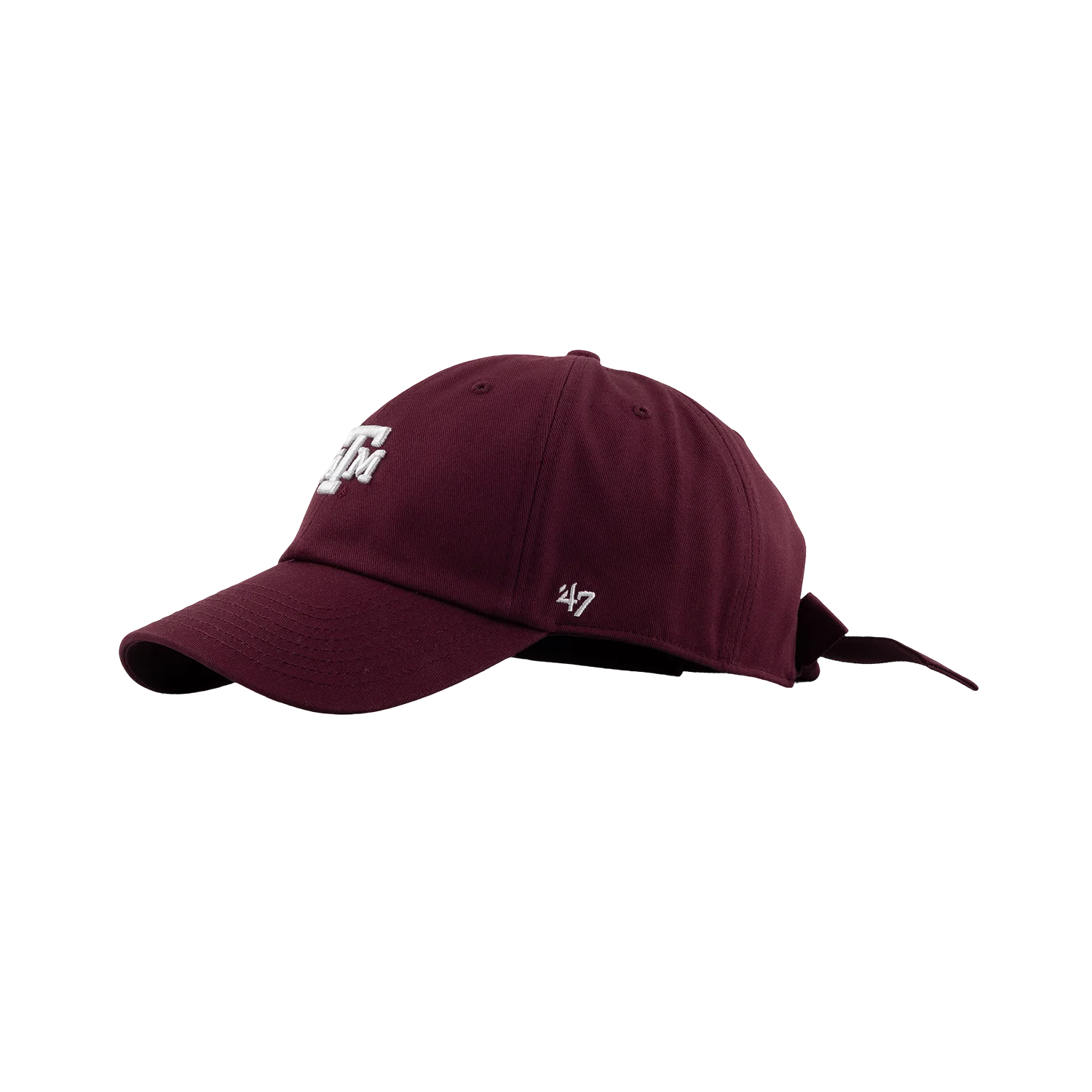 Texas A&M 47 Brand Bow Back Clean Up Cap - Maroon - Image 7