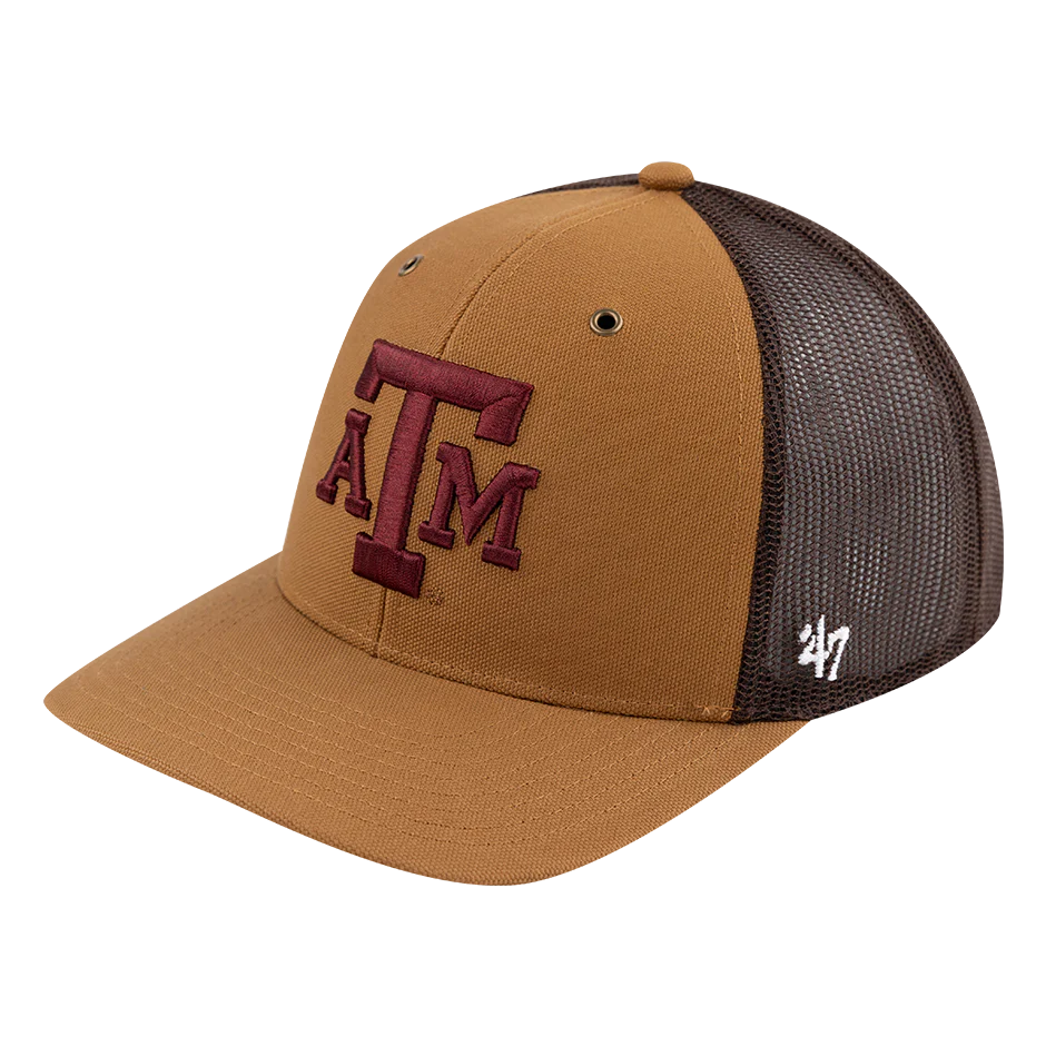 Texas A&M '47 Brand Brown Carhartt Trucker Hat