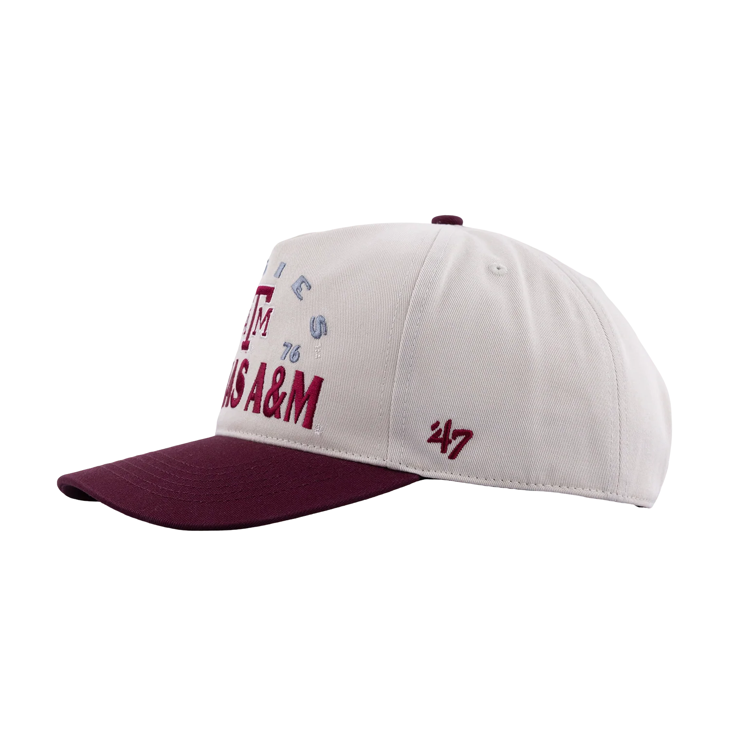 Texas A&M '47 Brand Hitch 6 Panel Snapback Cap - Beige - Image 8