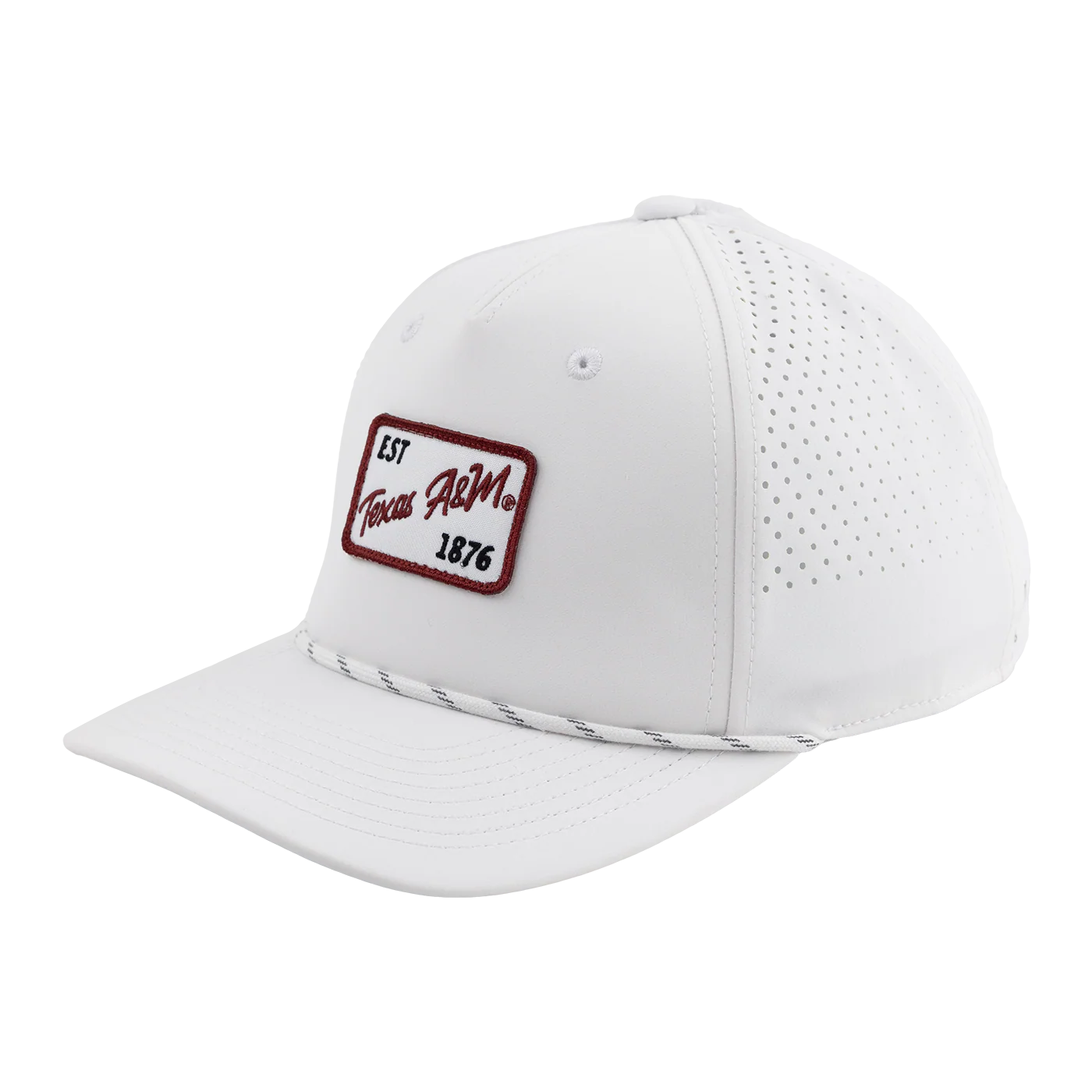 Texas A&M 5 Panel Structured Rope Dyno Patch Cap - White