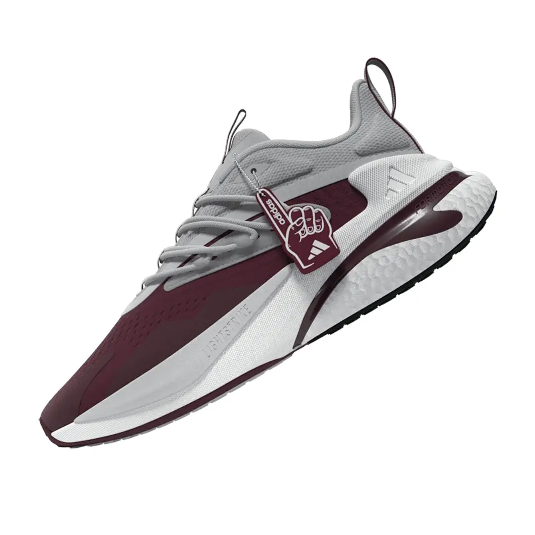 Texas A&M Adidas AlphaBoost V2 Shoes - Image 2