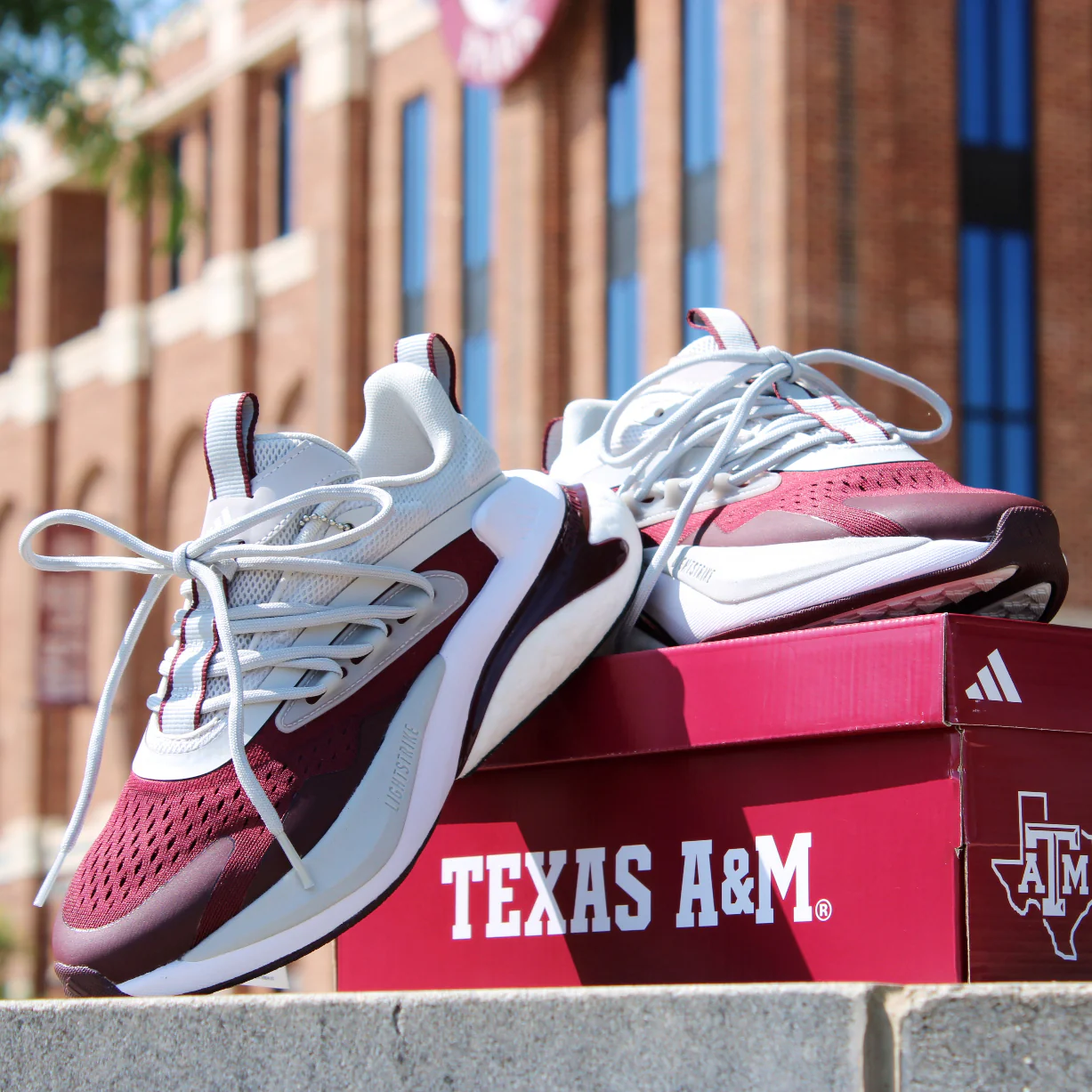 Texas A&M Adidas AlphaBoost V2 Shoes - Image 3