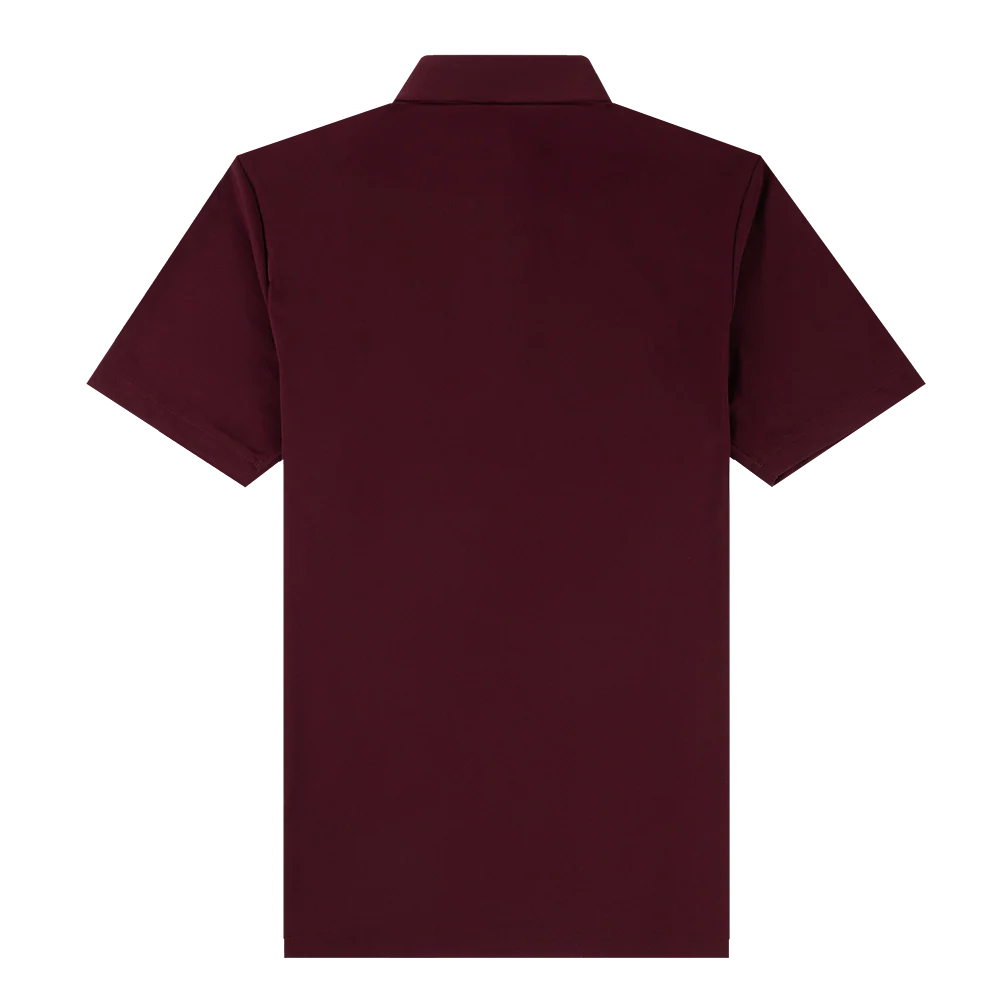 Texas A&M Adidas Cursive Solid Maroon Polo - Image 5