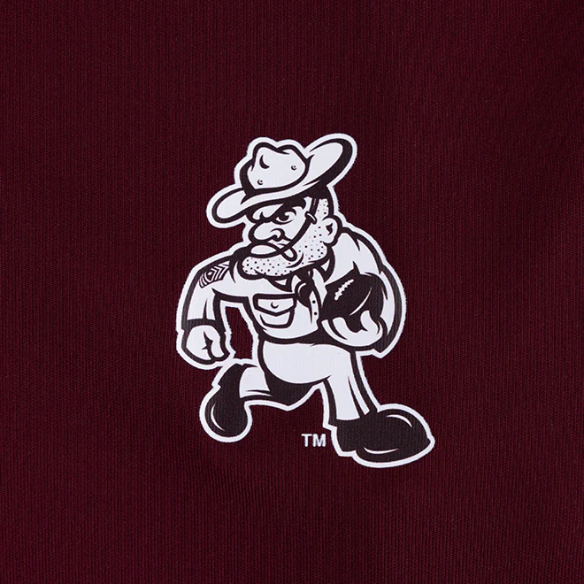 Texas A&M Adidas Ol' Sarge Football Maroon Quarter Zip Hoodie - Image 2