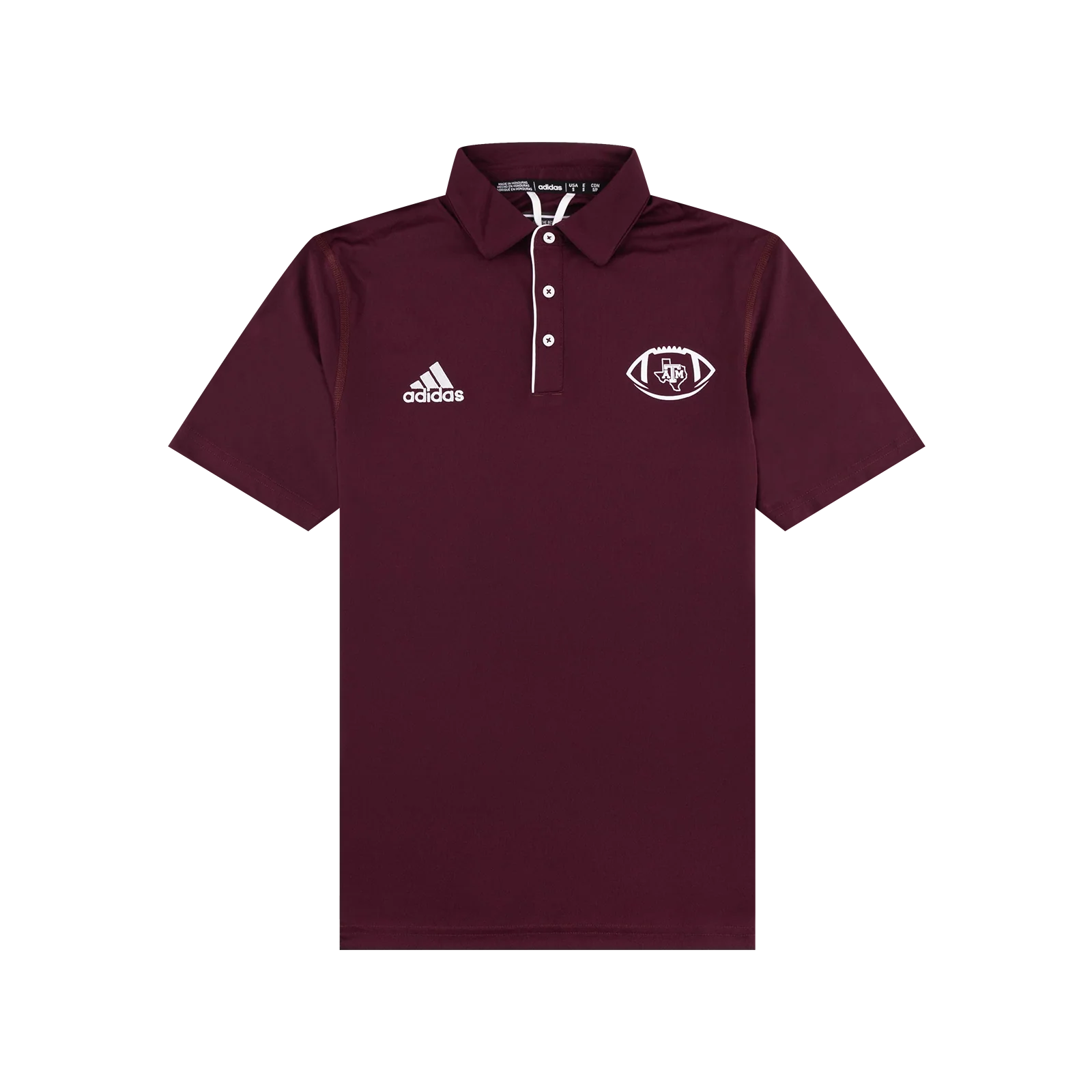 Texas A&M Adidas Football Strategy Polo