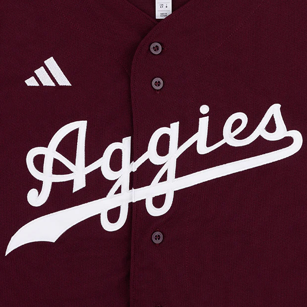 Texas A&M Adidas Maroon Baseball Jersey - Image 4