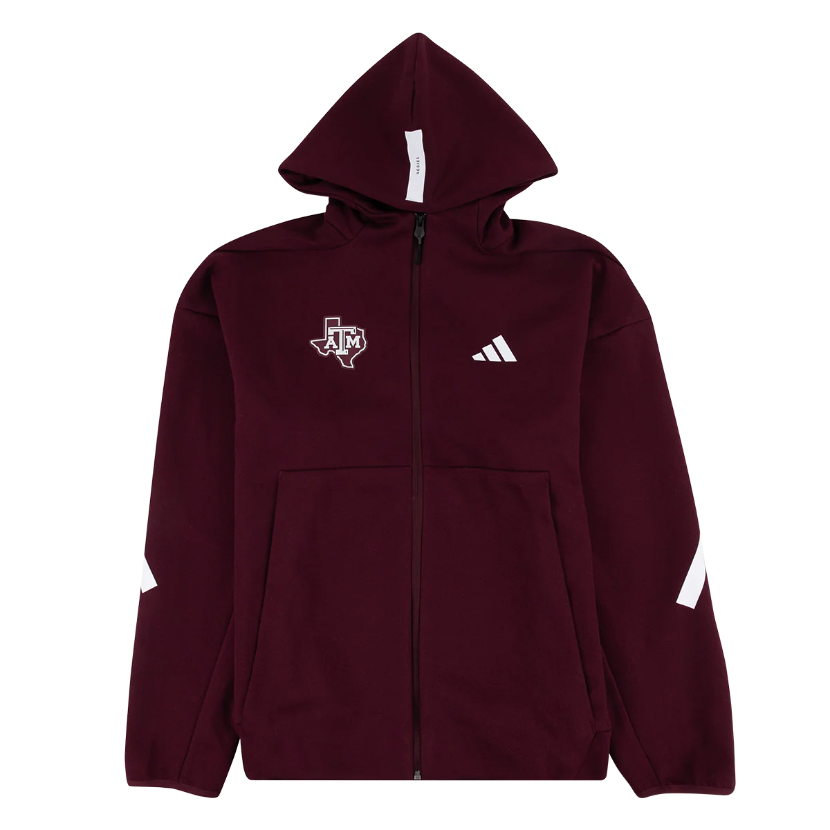 Texas A&M Adidas Maroon Full Zip Hoodie
