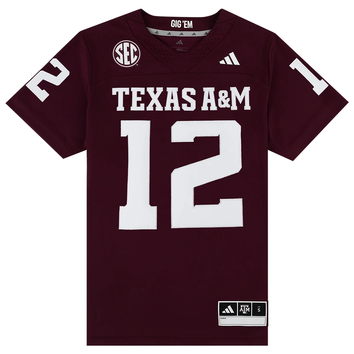 Texas A&M Adidas Premier Football Jersey - Maroon