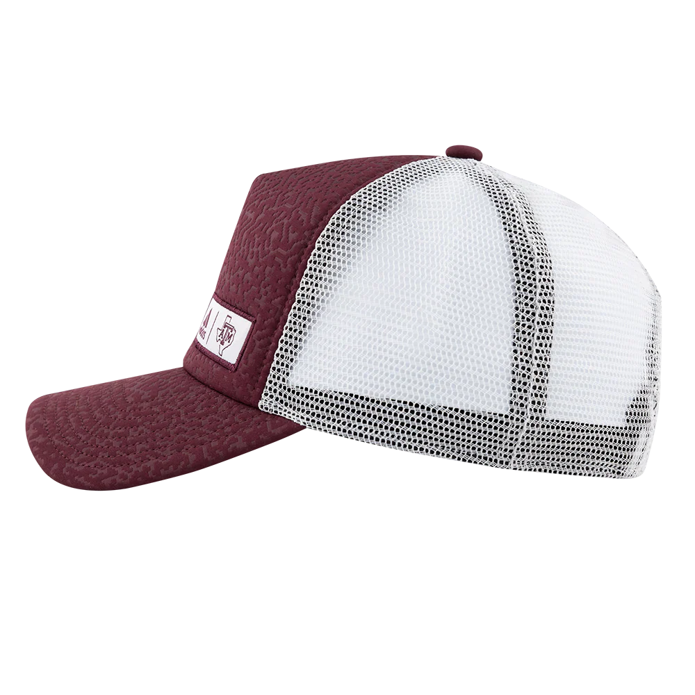 Texas A&M Adidas Small Patch Foam Trucker Hat - Image 3