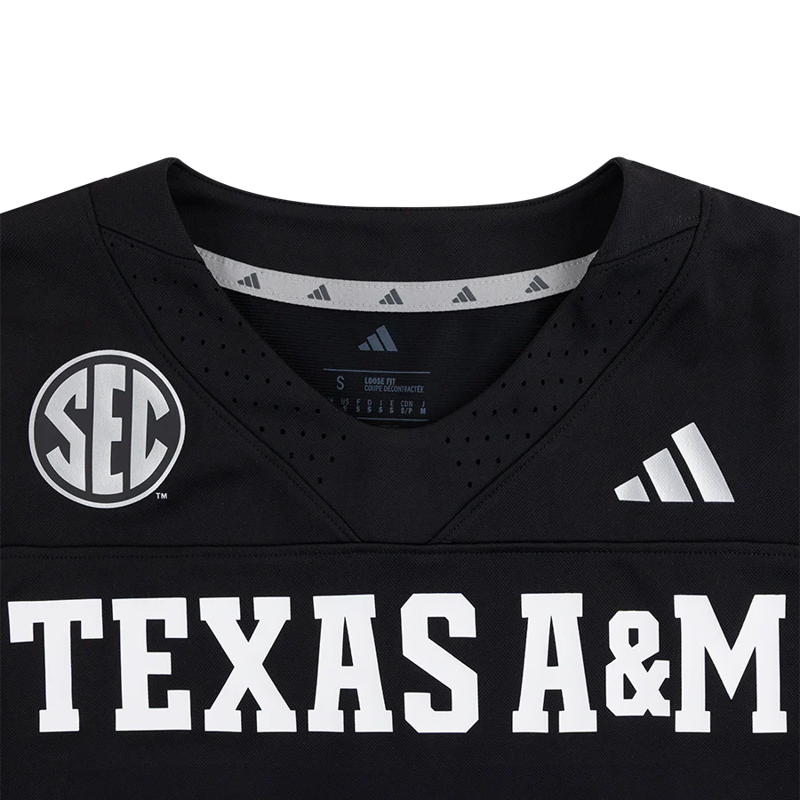 Texas A&M Adidas Strategy Black Jersey - Image 4