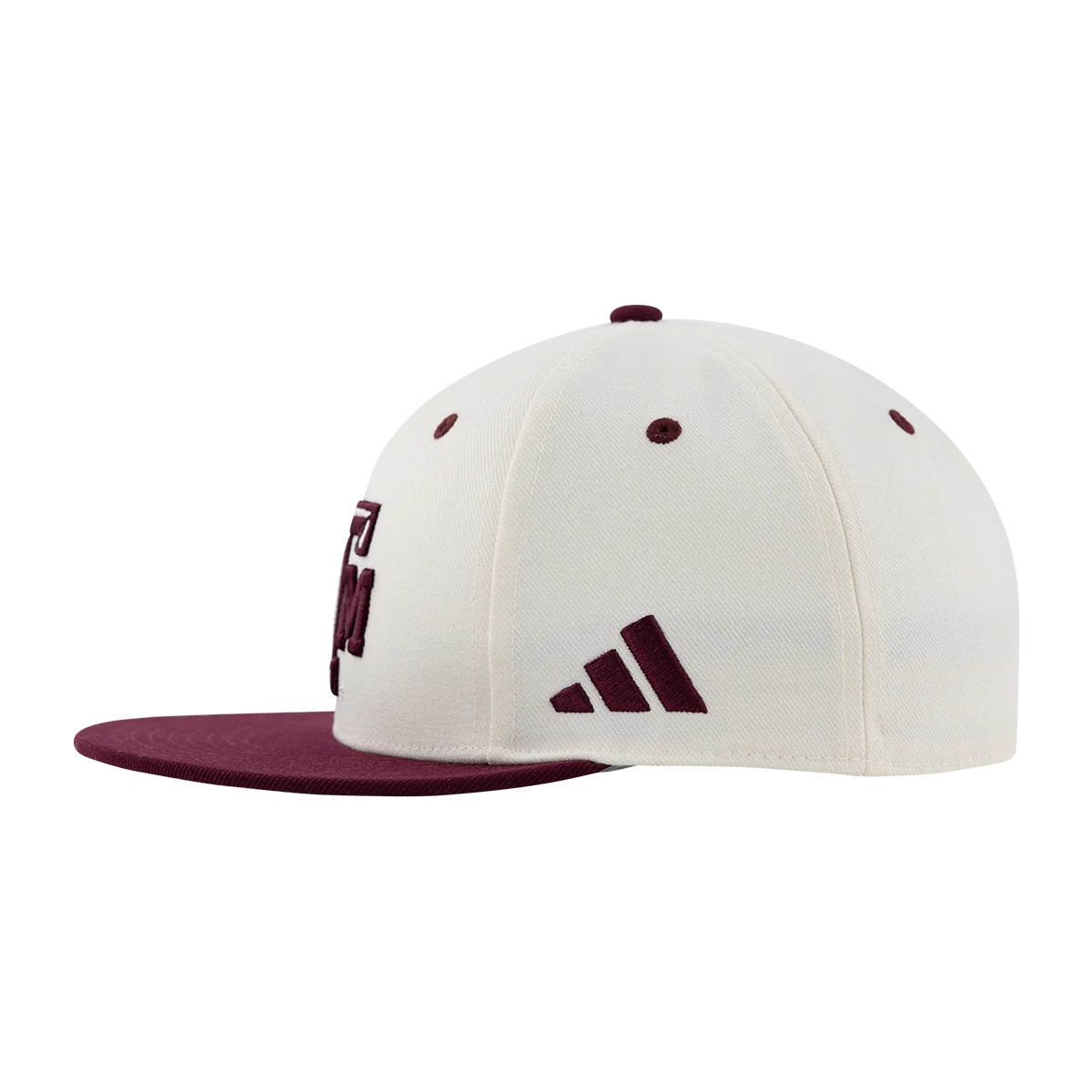 Texas A&M Adidas White Fitted On-Field Baseball Cap - Image 5