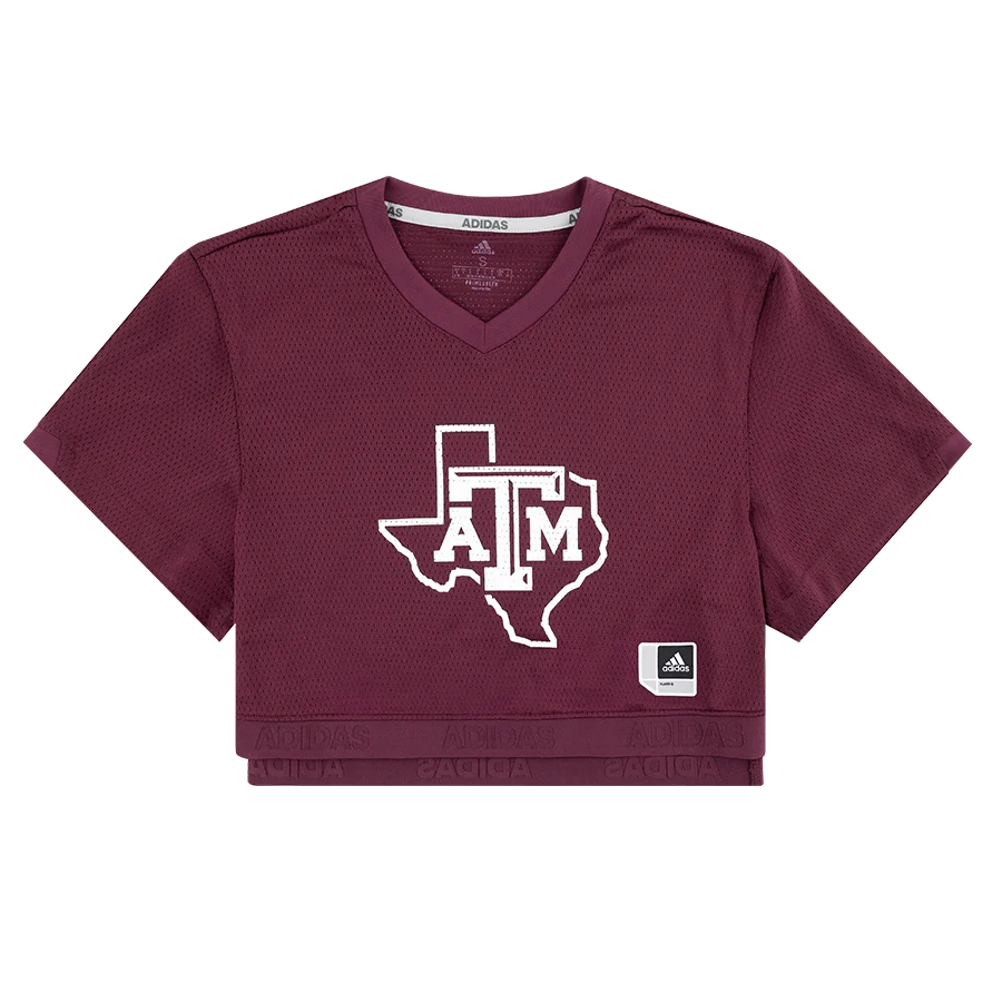 Texas A&M Adidas Women's Maroon Lonestar Crop Jersey