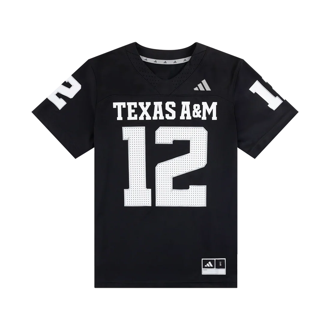 Texas A&M Adidas Youth Football Jersey - Black
