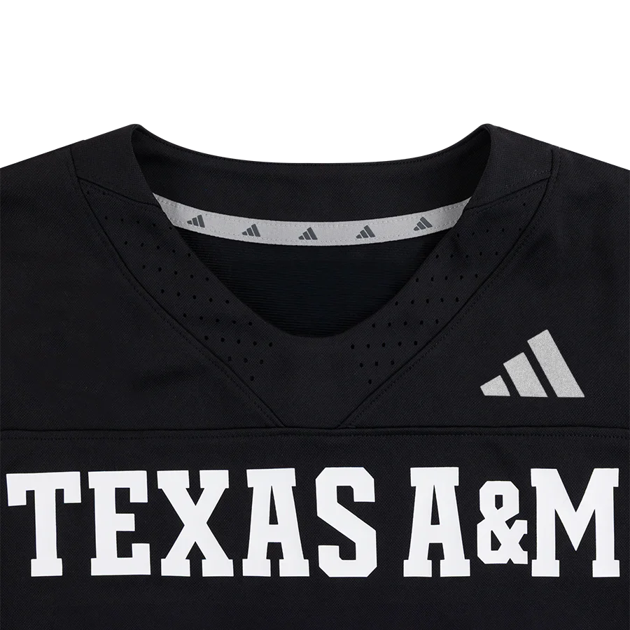 Texas A&M Adidas Youth Football Jersey - Black - Image 4
