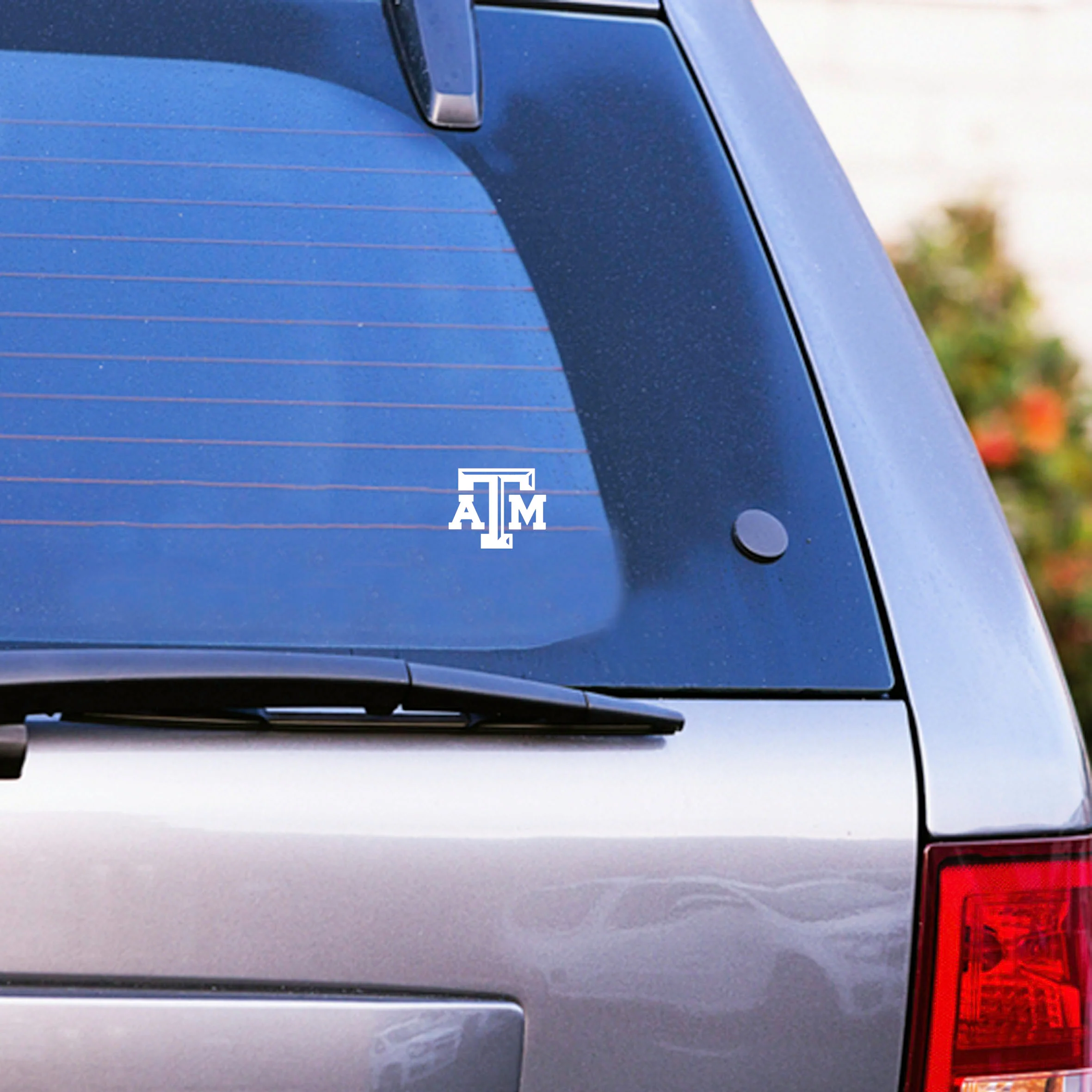 Texas A&M Aggie Small Beveled White Decal - Image 2