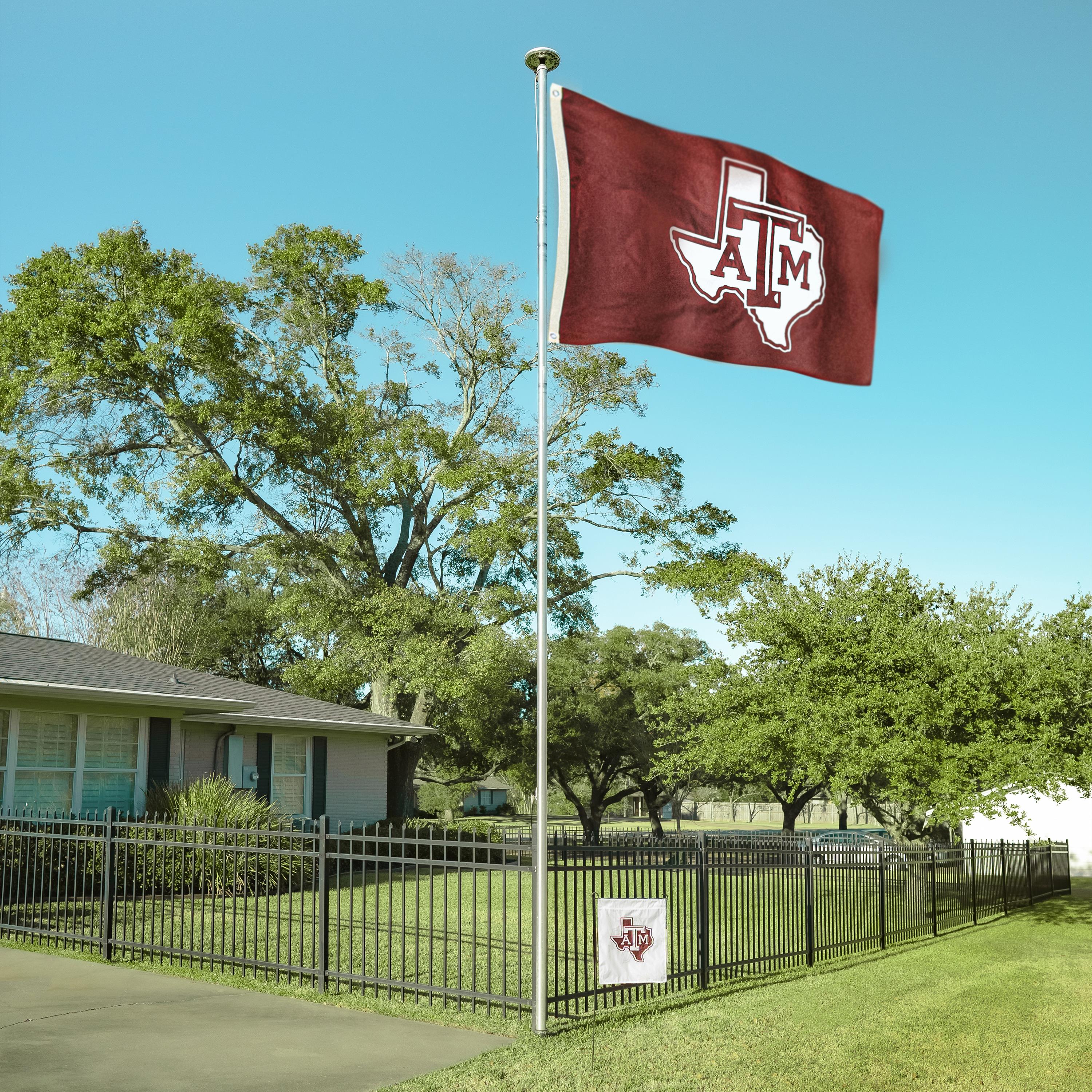 Texas A&M Maroon Lone Star Double Sided Flag 3' x 5' - Image 2
