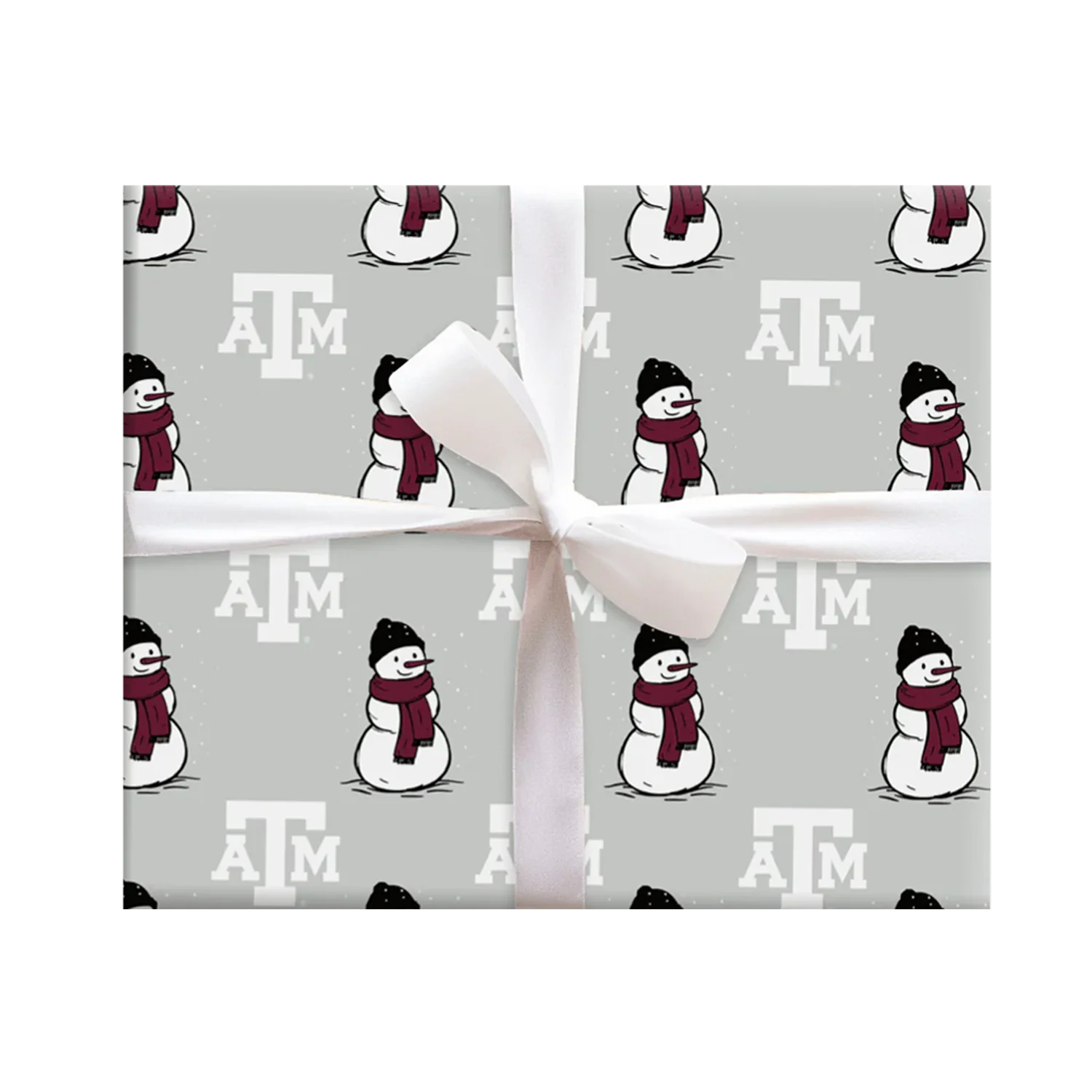 Texas A&M Aggie Snowman Wrapping Paper