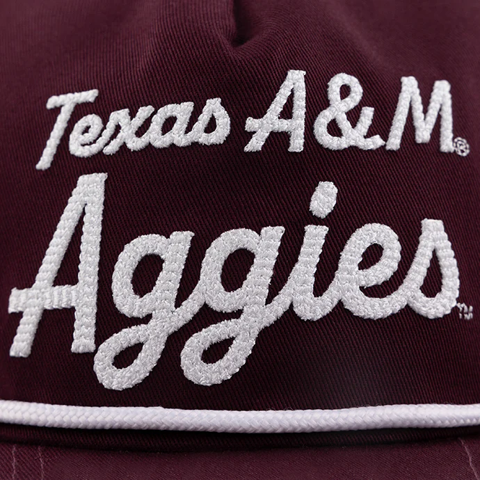 Texas A&M Aggies 5 Panel Unstructured Golfer Rope Cap - Maroon - Image 2