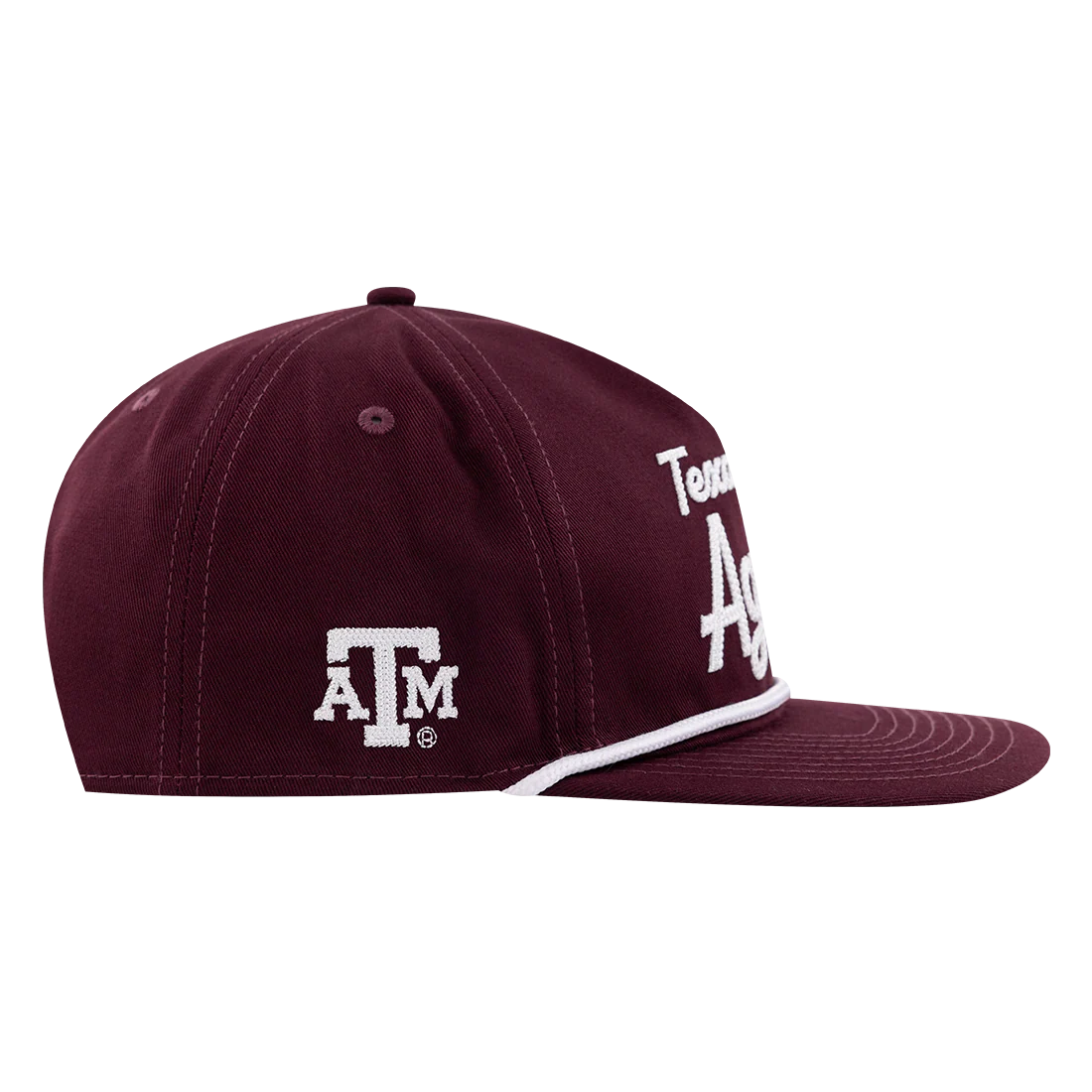 Texas A&M Aggies 5 Panel Unstructured Golfer Rope Cap - Maroon - Image 5