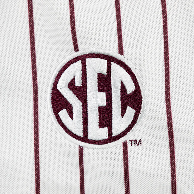 Texas A&M Aggies Adidas White Pinstripe Baseball Jersey - Image 6
