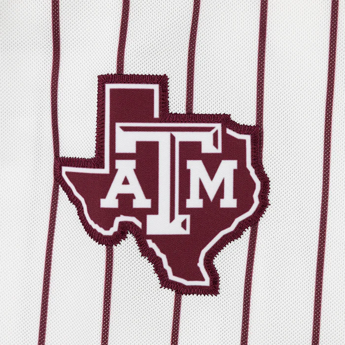 Texas A&M Aggies Adidas White Pinstripe Baseball Jersey - Image 7