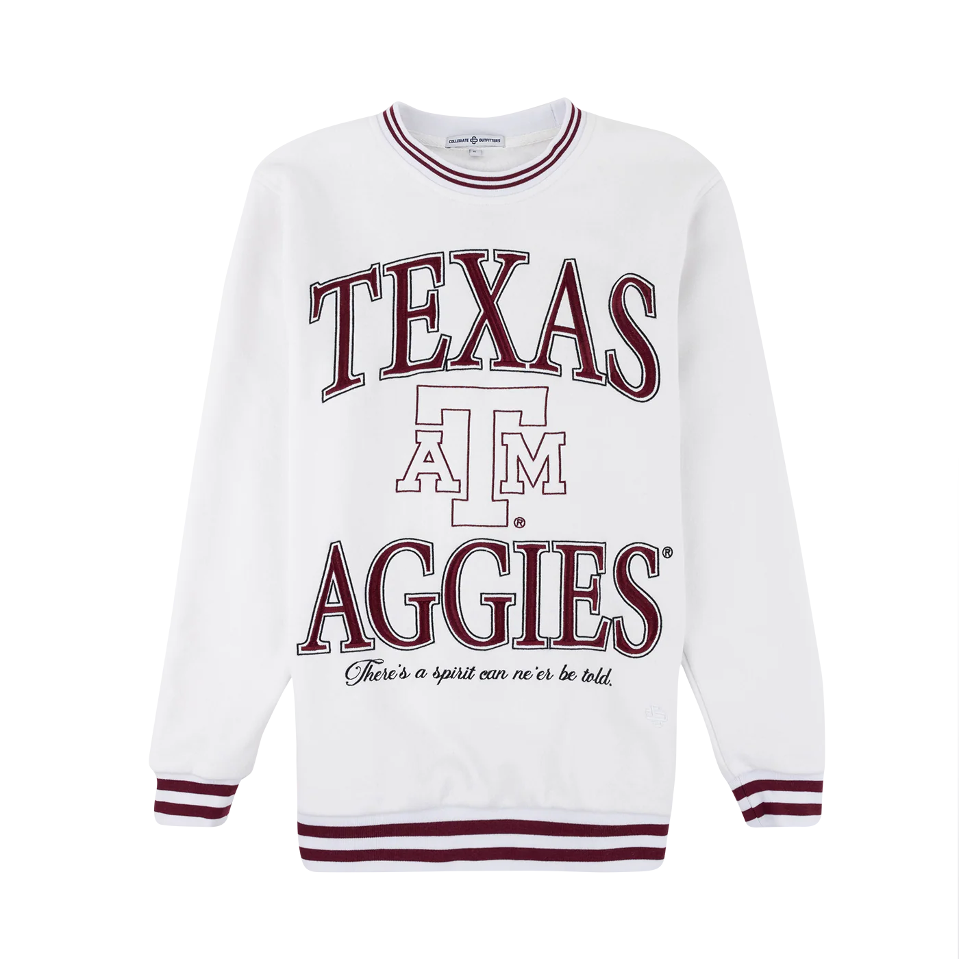 Texas A&M Aggies Collegiate Outfitters Striped Ribbed Crew