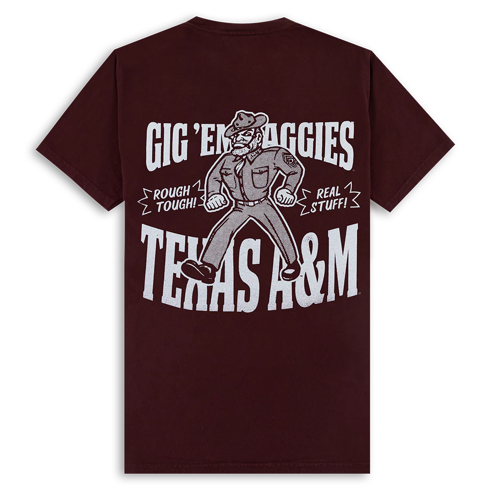 Texas A&M Aggies Maroon Vintage Sarge T-shirt - Image 3