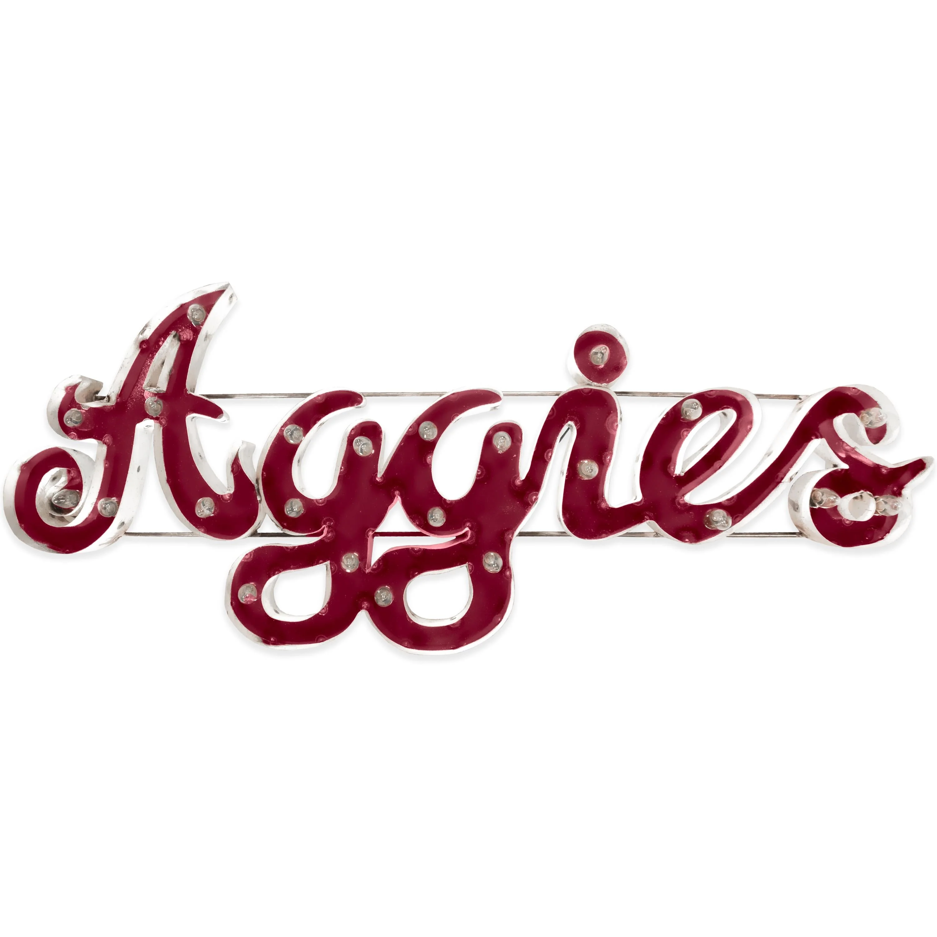 Texas A&M Aggies Metal Sign With Lights - Image 2
