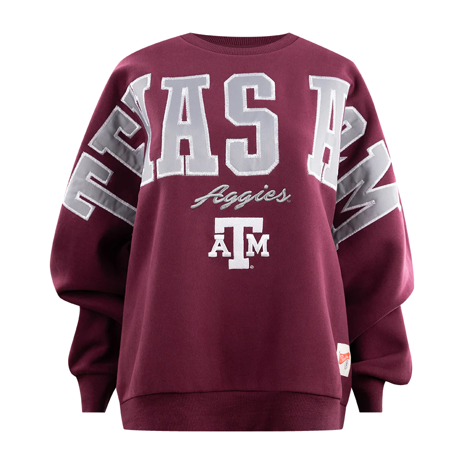 Texas A&M Aggies Pressbox Maroon Flannigan Sweatshirt