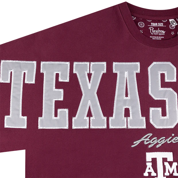 Texas A&M Aggies Pressbox Maroon Flannigan Sweatshirt - Image 3