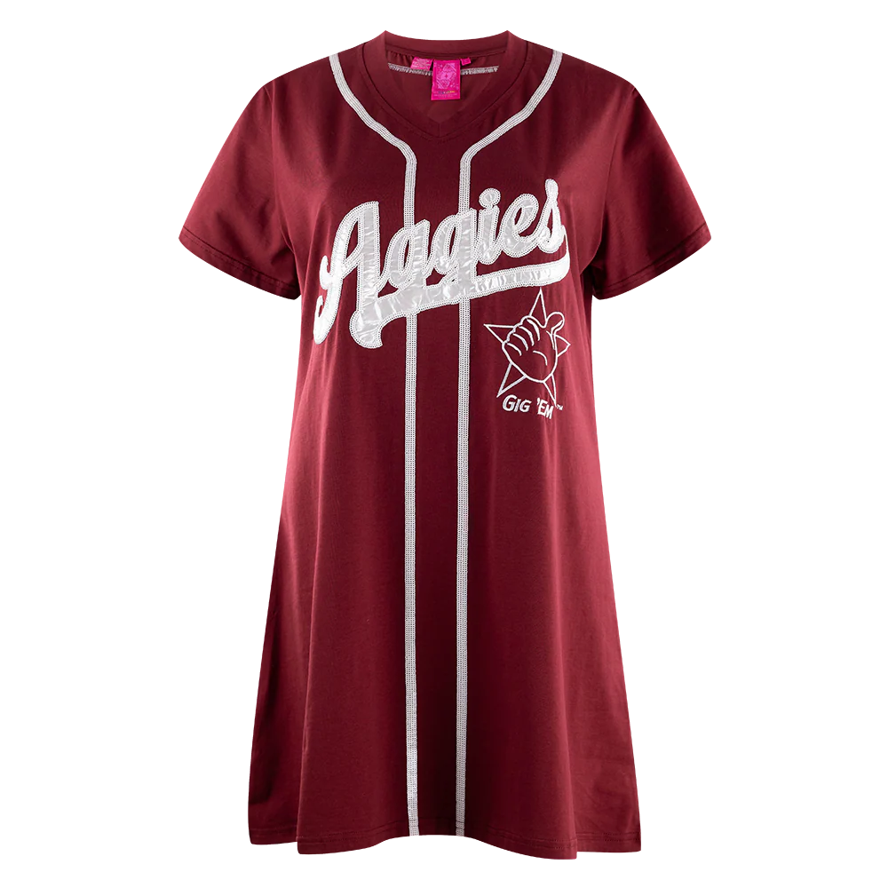 Texas A&M Aggies Queen of Sparkles Baseball Jersey Dress