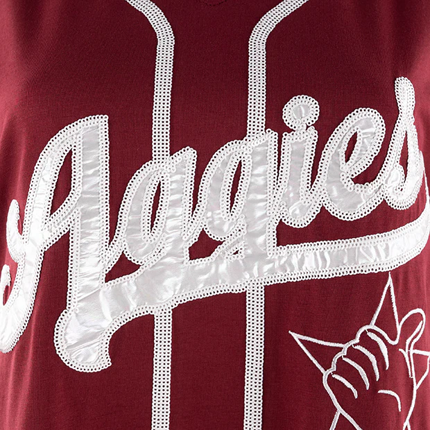 Texas A&M Aggies Queen of Sparkles Baseball Jersey Dress - Image 3