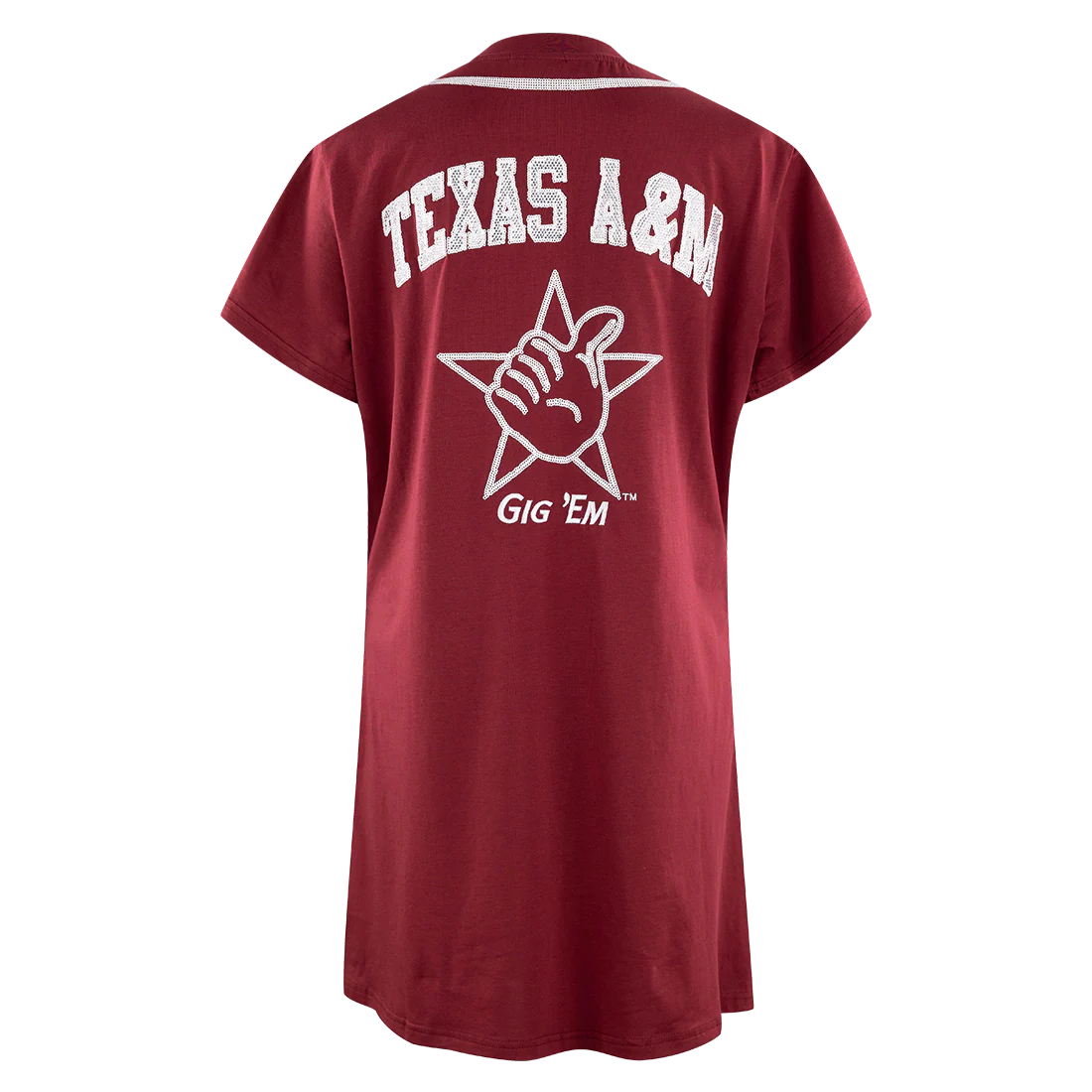 Texas A&M Aggies Queen of Sparkles Baseball Jersey Dress - Image 5