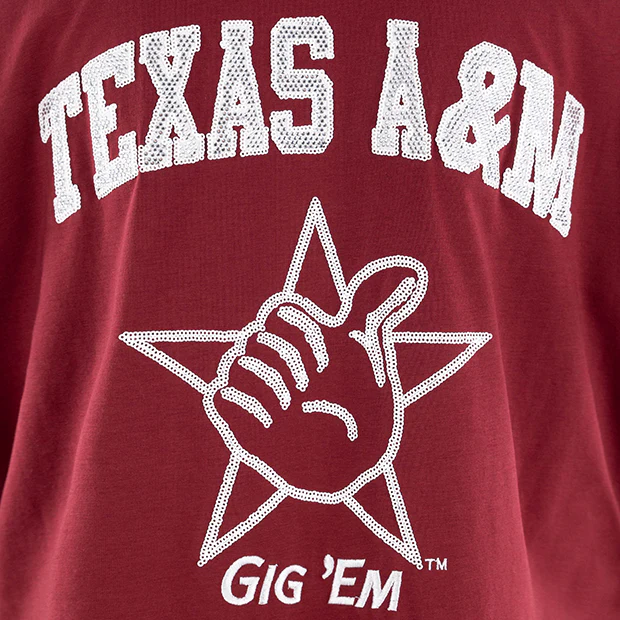 Texas A&M Aggies Queen of Sparkles Baseball Jersey Dress - Image 6
