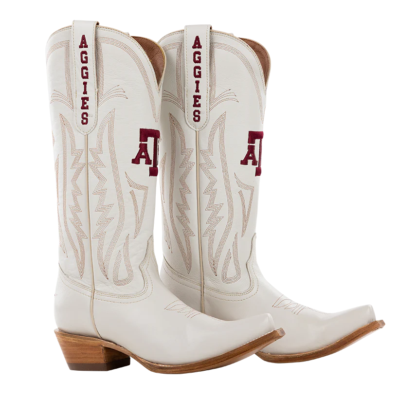 Texas A&M Aggies Women's Ivory Tall Boots - Image 2