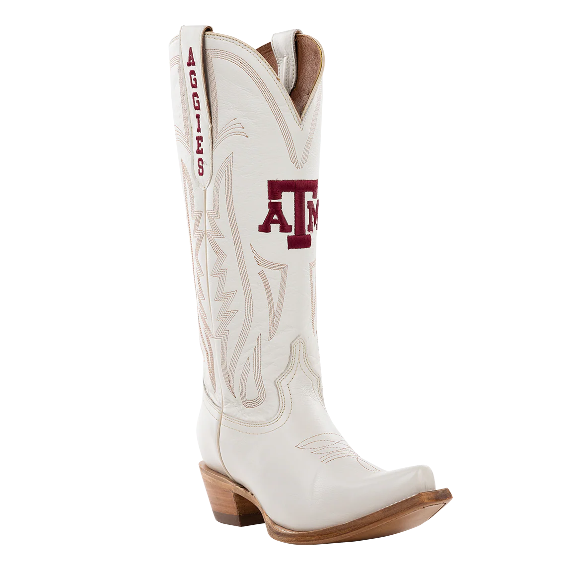 Texas A&M Aggies Women's Ivory Tall Boots - Image 3