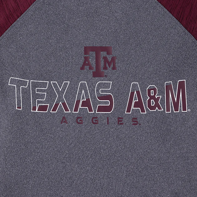 Texas A&M Aggies Youth Cumulus Long Sleeve Raglan Tee - Image 2