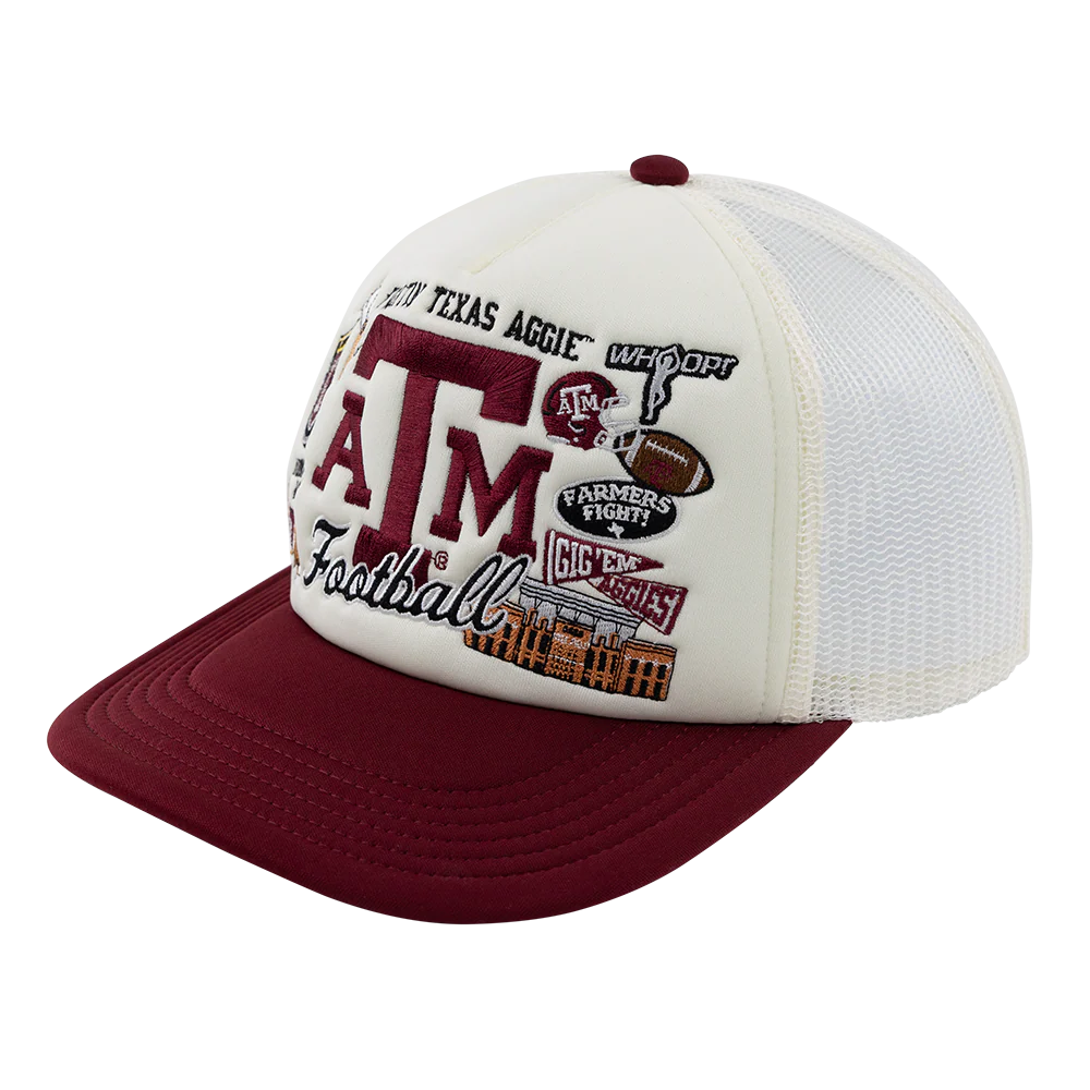 Texas A&M All Over Football Patch Hat