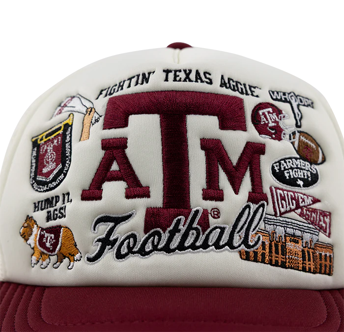 Texas A&M All Over Football Patch Hat - Image 5