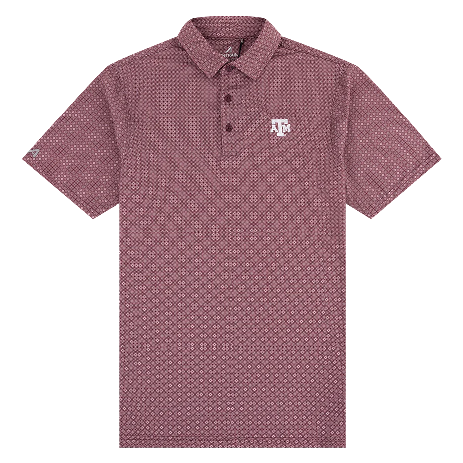 Texas A&M Antigua Mosaic Polo - Maroon
