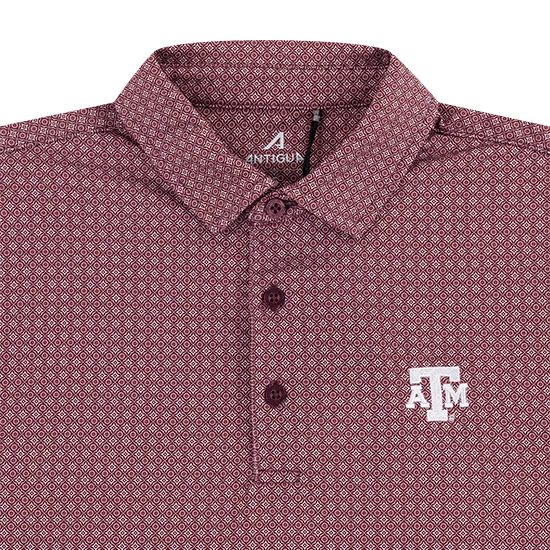 Texas A&M Antigua Mosaic Polo - Maroon - Image 3