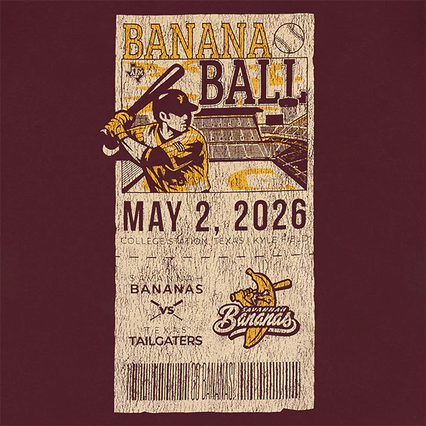 Texas A&M Banana Ball Ticket Stub Youth T-Shirt - Maroon - Image 3