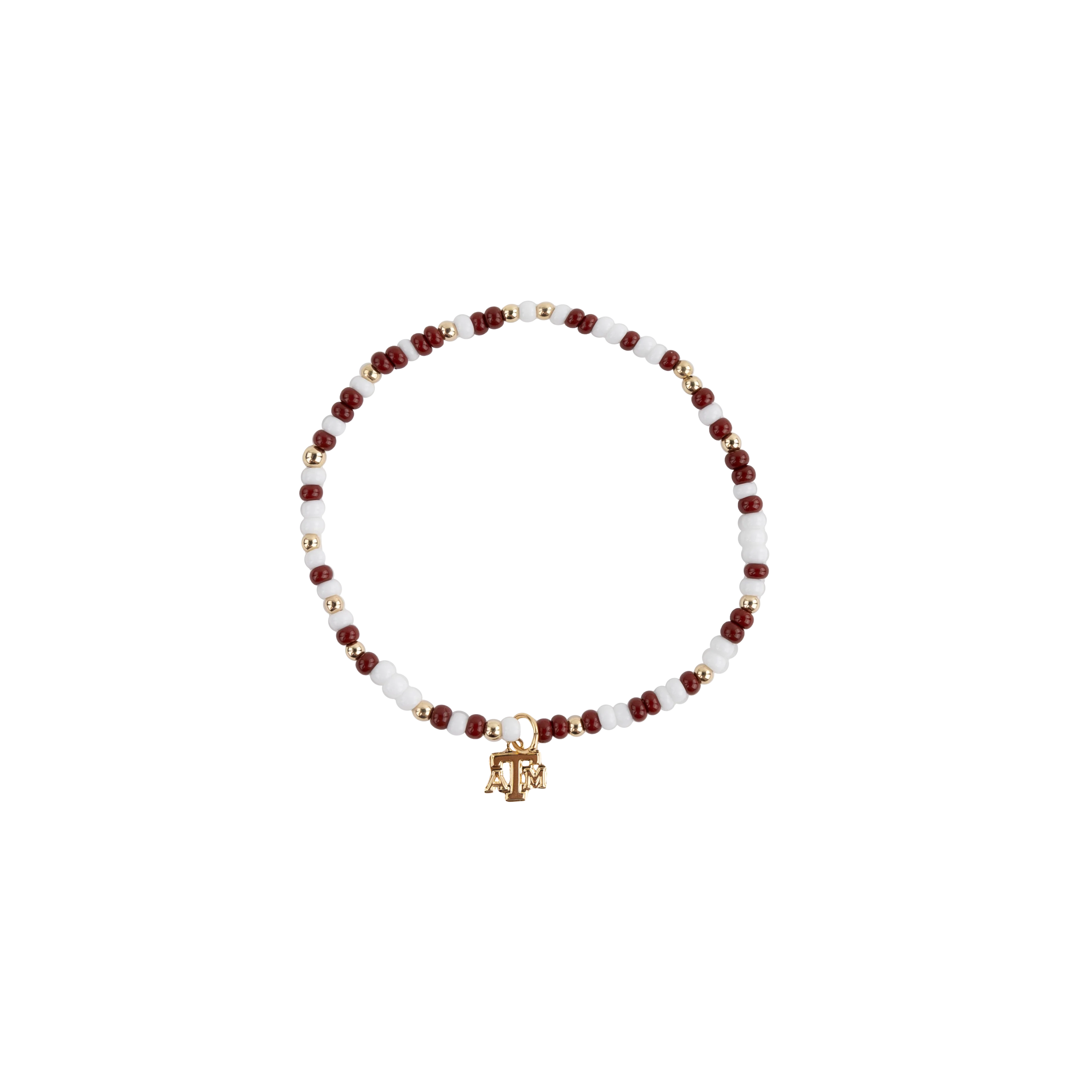 Texas A&M Beaded Blondes Colored Charm Bracelet
