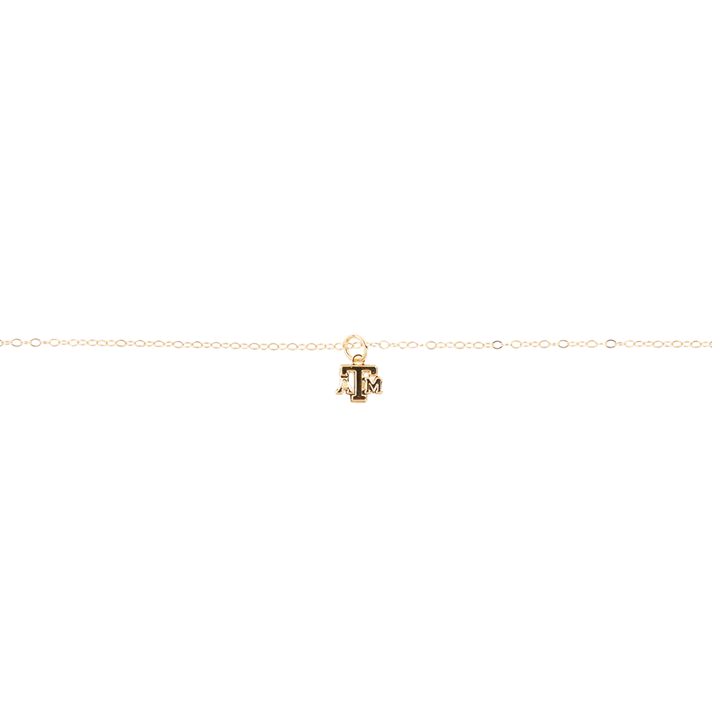 Texas A&M Beaded Blondes Logo Charm Necklace