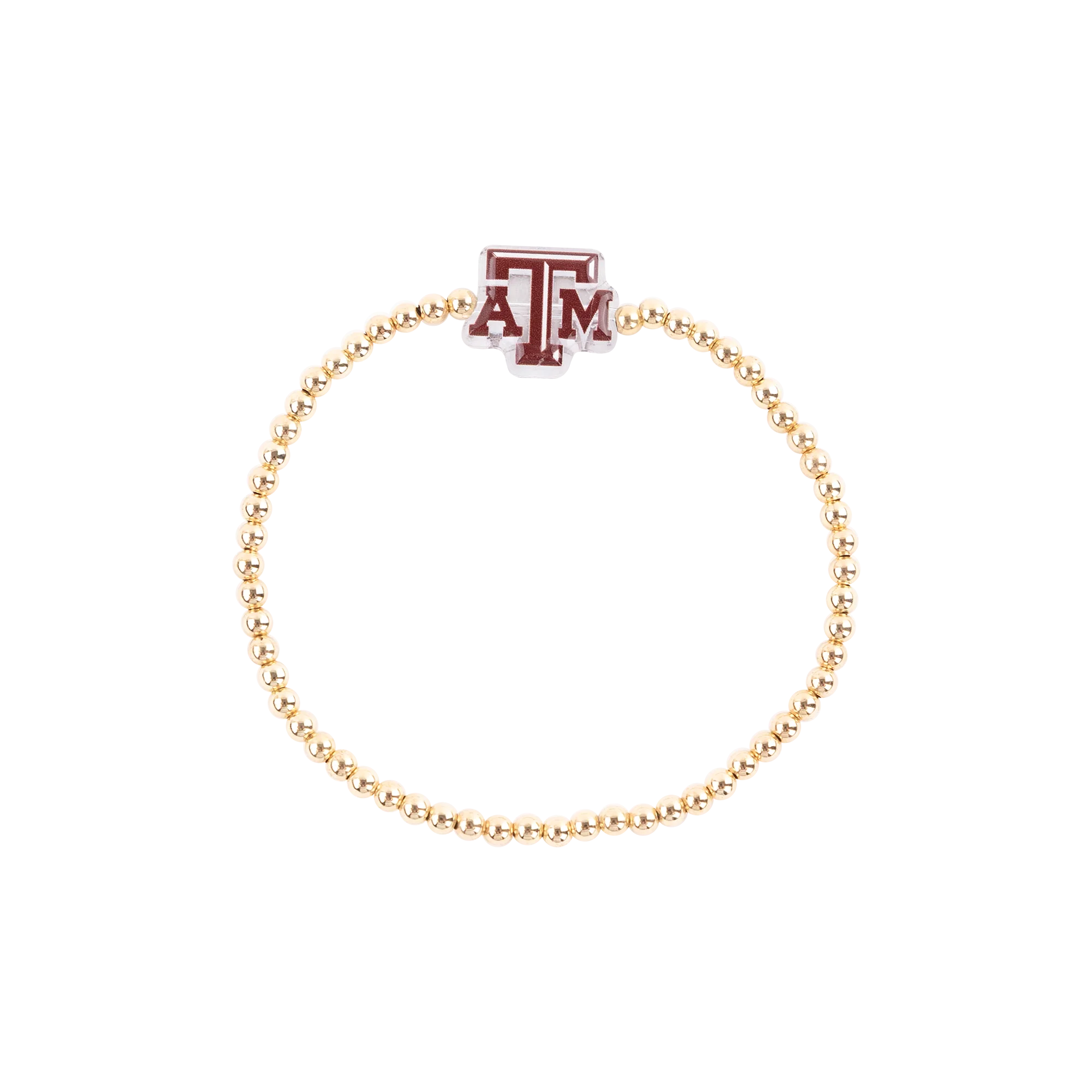 Texas A&M Beaded Blondes Logo Gold Bracelet