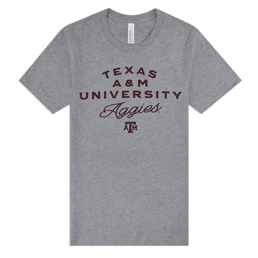 Texas A&M Bella + Canvas Triblend Aggies T-Shirt - Gray